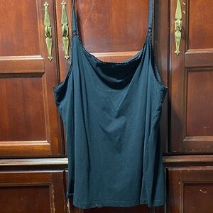 Avenue stretch vintage Black cotton plus size 26/28 Camisole Top